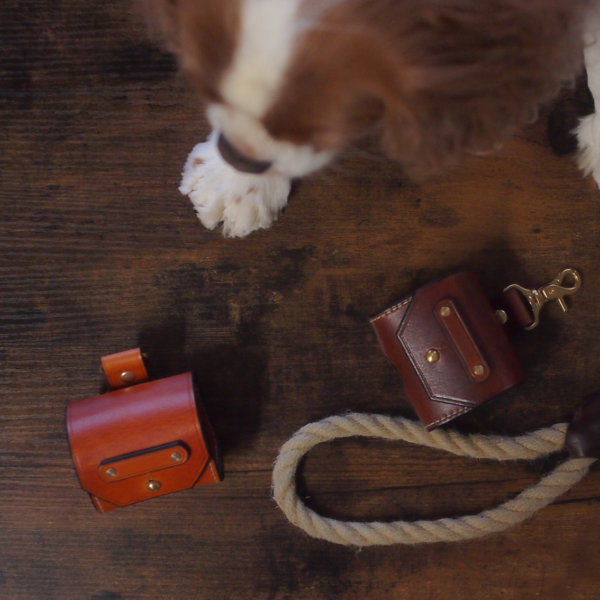 instapouch 4 Bark & Brass Pouch – Handmade Leather Dog Poo Bag Dispenser